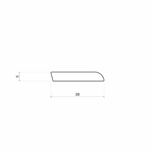 Afwerklijst 6x28 eiken geolied (zonder plakstrip) - afbeelding 2