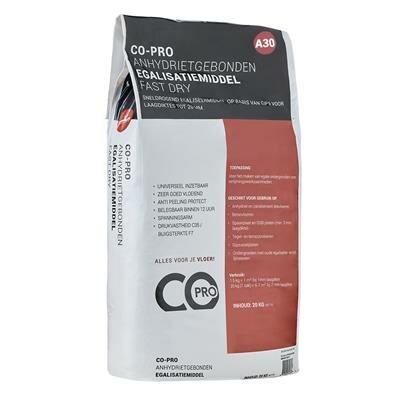 Co-pro anhydrietgebonden egalisatiemiddel A30 fast dry - 20kg
