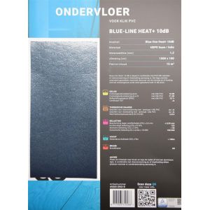 Co-pro Blue-line Heat+ 10dB dikte 1,2mm - 15m²