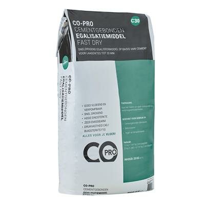 Co-pro cementgebonden egalisatiemiddel C30 fast dry - 20kg