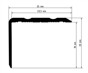 Co-Pro Hoekprofiel Zelfklevend 20mm Antraciet/ Zwart - afbeelding 2