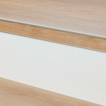 Co-pro - Stootbord PVC houtstructuur RAL9010 wit - 16 stuks