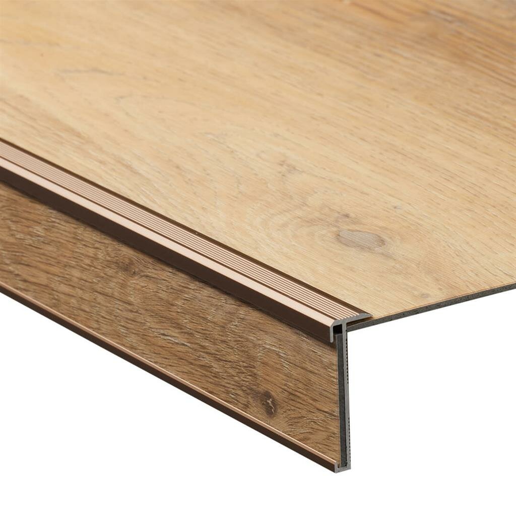 Co-pro - Trapprofiel PVC Brons 15x45x3000mm