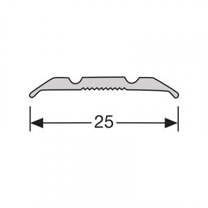 Dilatatieprofiel zelfklevend 25 mm alu RVS geborsteld - 300 cm - afbeelding 2