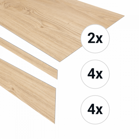 Douwes Dekker - PVC traptreden set Crème Brûlée 78900 - 45,7 x 152,4 cm (4 st.) (PVC) - afbeelding 1