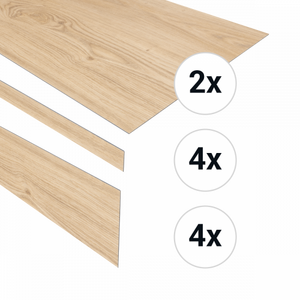 Douwes Dekker - PVC traptreden set Crème Brûlée 78900 - 45,7 x 152,4 cm (4 st.) (PVC) - afbeelding 1