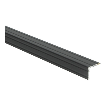 Duo-hoeklijnprofiel zelfklevend 24,5 x 30 mm zwart - 100 cm - afbeelding 1