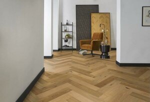 Floorlife - Beverly hills visgraat 4103 Rustiek dubbel gerookt naturel geolied (Parket) - afbeelding 3