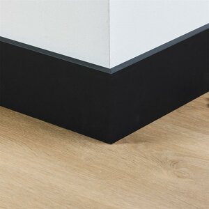 Folieplint plint 120x15 - Amsterdam zwart RAL 9005 - afbeelding 2