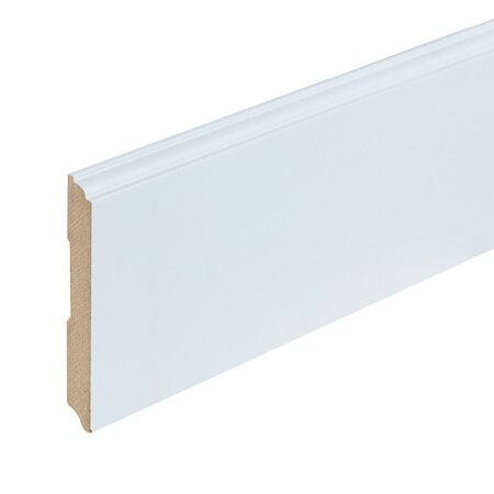 Folieplint plint 120x15 - Praag wit RAL 9010 - afbeelding 1