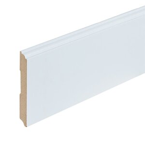 Folieplint plint 120x15 - Praag wit RAL 9010 - afbeelding 1
