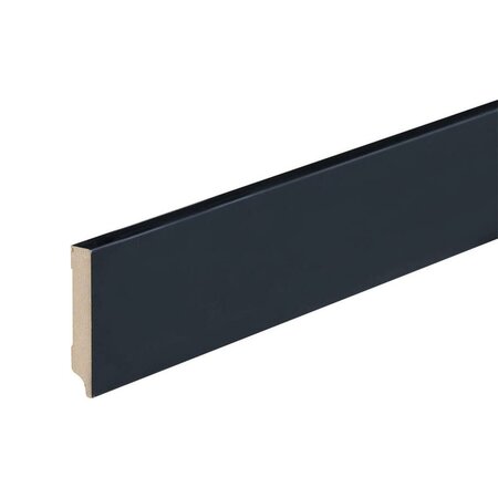 Folieplint plint 70x12 - Amsterdam zwart RAL 9005 - afbeelding 1