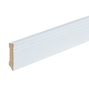 Folieplint plint 70x15 - Milaan wit RAL 9010 - afbeelding 1