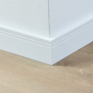 Folieplint plint 70x15 - Milaan wit RAL 9010 - afbeelding 2