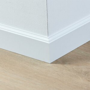 Folieplint plint 70x15 - Praag wit RAL 9010 - afbeelding 2