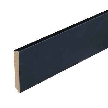 Folieplint plint 90x12 - Amsterdam zwart RAL 9005 - afbeelding 1