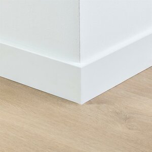 Folieplint plint 90x12 - Berlijn wit RAL 9010 - afbeelding 2