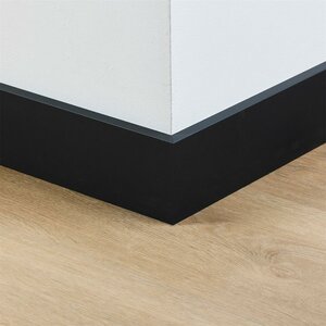 Folieplint plint 90x15 - Amsterdam zwart RAL 9005 - afbeelding 2