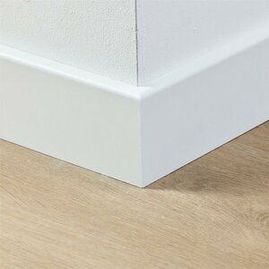 Folieplint plint 90x15 - Berlijn wit RAL 9010 - afbeelding 2
