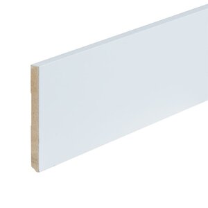 Gelakte plint 120x12 - Amsterdam extra wit RAL 9016 - afbeelding 1