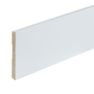 Gelakte plint 120x12 - Amsterdam wit RAL 9010 - afbeelding 1