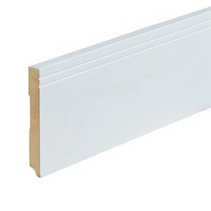 Gelakte plint 120x15 - Milaan wit RAL 9010 - afbeelding 1
