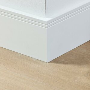Gelakte plint 120x15 - Milaan wit RAL 9010 - afbeelding 2