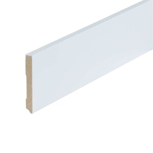 Gelakte plint 90x12 - Amsterdam extra wit RAL 9016 - afbeelding 1