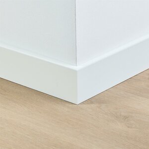 Gelakte plint 90x12 - Berlijn wit RAL 9010 - afbeelding 2