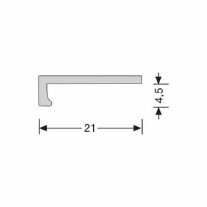 Hoeklijnprof zelfklevend 4mm tbv PVC klik zwart - 2,5 mtr. - afbeelding 2
