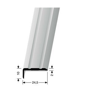 Küberit - Hoekprofiel zelfklevend 236 F2 RVS look - 300cm - afbeelding 2