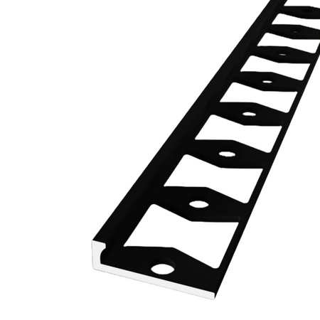 Küberit - In-egaliseer eindprofiel tot 4,5mm PVC zwart gepoeder (250 cm) - afbeelding 1