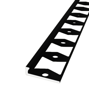 Küberit - In-egaliseer eindprofiel tot 4,5mm PVC zwart gepoeder (250 cm) - afbeelding 1