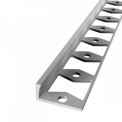 Küberit - In-egaliseer eindprofiel tot 6mm PVC zilver (250 cm)