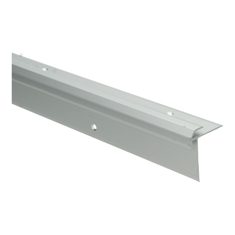 Küberit - Inschuif trapneusprofiel tot 5,5mm PVC zilver - 250 cm