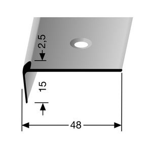 Küberit - Trapneusprofiel 15mm t.b.v. 2,5mm PVC brons - 250 cm - afbeelding 2