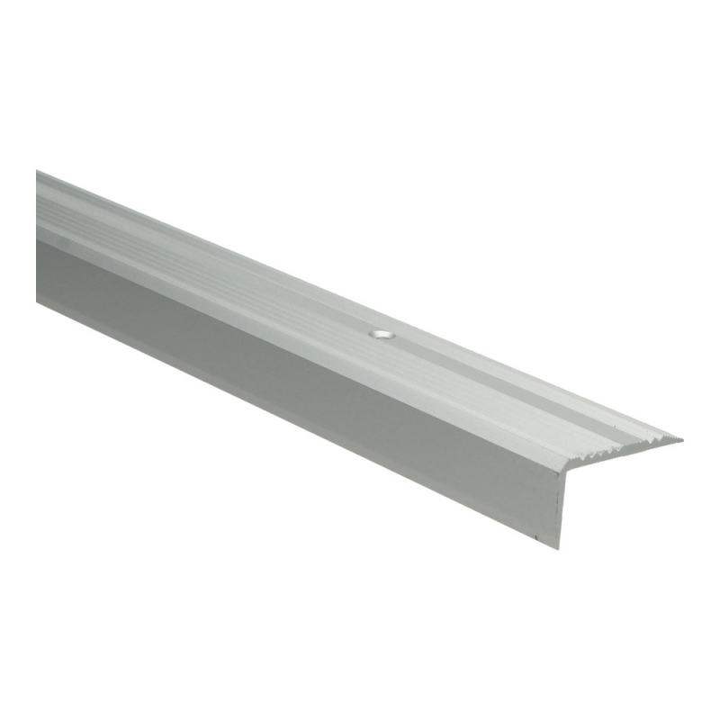 Küberit - Trapneusprofiel 40x25mm zilver fijn antislip - 300 cm