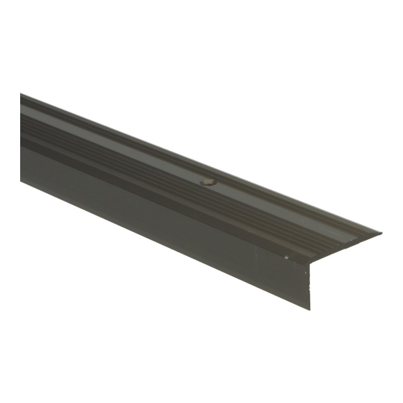 Küberit - Trapneusprofiel 43x23mm brons grof antislip - 300 cm