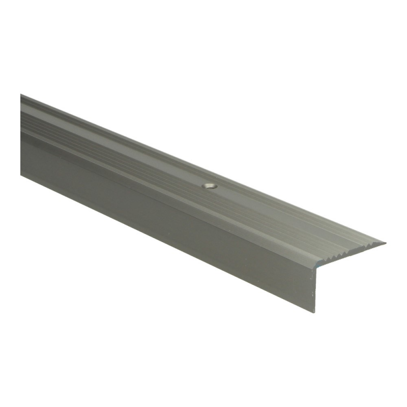 Küberit - Trapneusprofiel 43x23mm RVS grof antislip - 300 cm