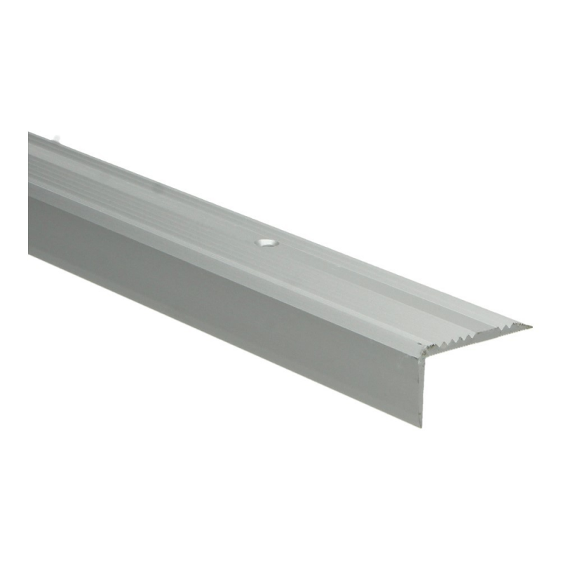 Küberit - Trapneusprofiel 43x23mm zilver grof antislip - 300 cm