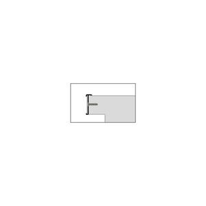 Küberit - Trapneusprofiel 845 RVS look F2 14x43mm t.b.v. 2-3mm PVC - 300cm - afbeelding 3