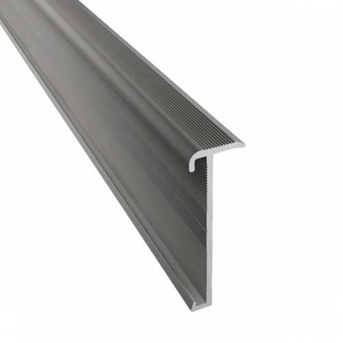 Küberit - Trapneusprofiel 845 RVS look F2 14x43mm t.b.v. 2-3mm PVC - 300cm