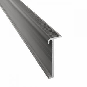 Küberit - Trapneusprofiel 845 RVS look F2 14x43mm t.b.v. 2-3mm PVC - 300cm