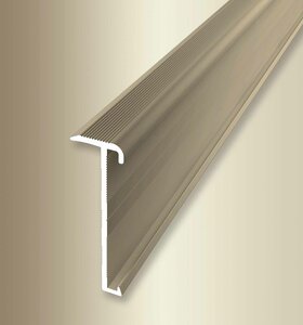 Küberit - Trapneusprofiel 845 Zand F9 14x43mm t.b.v. 2-3mm PVC - 300cm (goud kleurig)