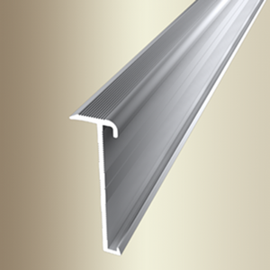 Küberit - Trapneusprofiel 846 RVS look F2 14x56mm t.b.v. 2-3mm PVC - 300cm - afbeelding 2