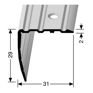 Küberit - Trapneusprofiel basis 31x29mm brons - 300 cm - afbeelding 2