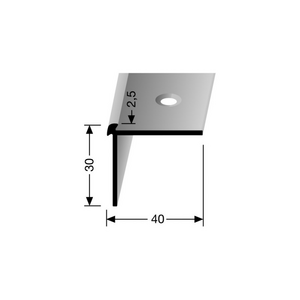 Küberit - Trapneusprofiel recht 870 t.b.v. 2,5mm PVC brons - 250 cm - afbeelding 2