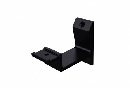 Leuninghouder vlak modern zwart - hout/gipsplaat