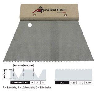 Lijmkam PF 25cm fijn a2 (of vergelijkbaar)