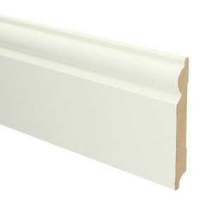 MDF Barok plint 120x15 wit voorgelakt RAL9010 - lengte 240cm